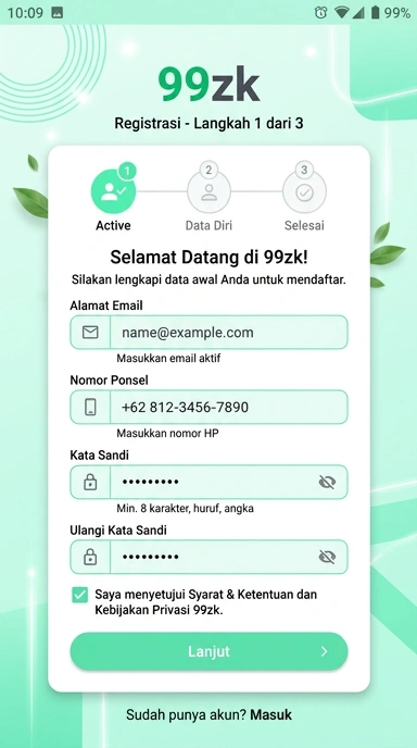 Panduan Registrasi Akun 99zk untuk Pengguna Android Indonesia