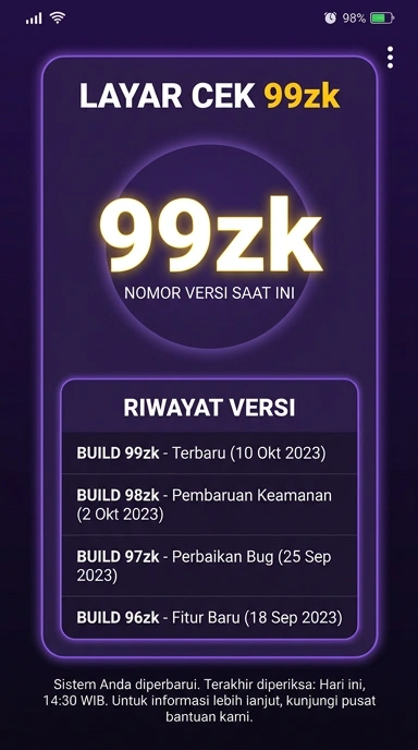 Riwayat Versi 99zk untuk Pengguna Android