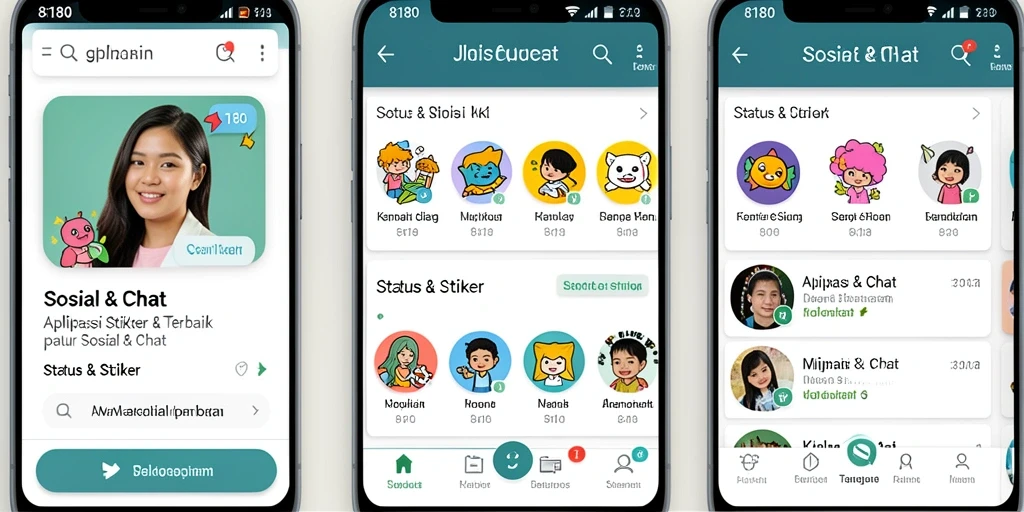 Antarmuka aplikasi 8180 yang menarik dan penuh warna.