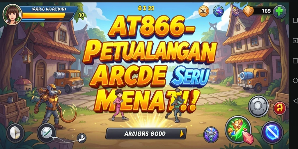 Tampilan antarmuka game Arcade AT866 yang menarik.