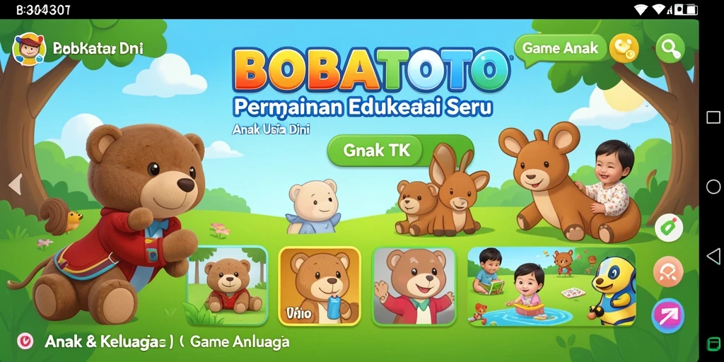 Tampilan menarik dari antarmuka BOBATOTO untuk anak-anak.
