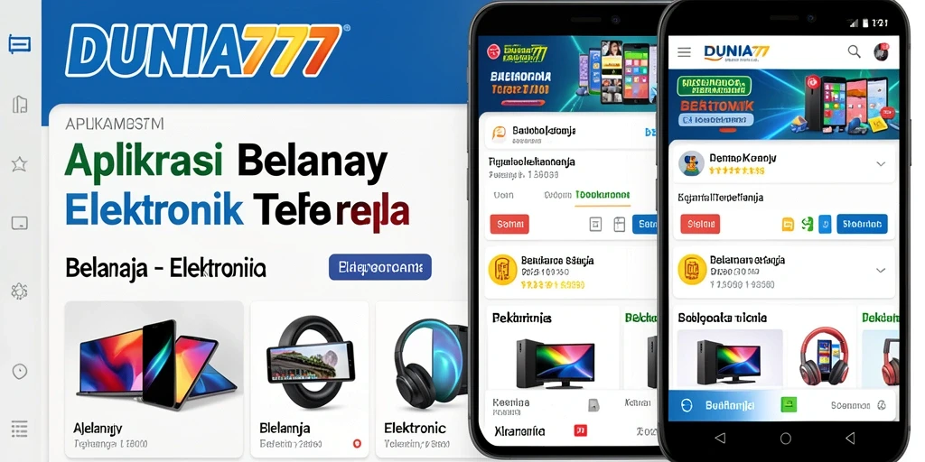 Antarmuka DUNIA777 menampilkan berbagai produk elektronik yang menarik.