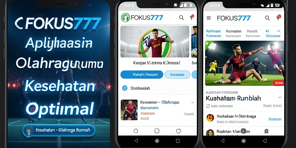 Antarmuka aplikasi FOKUS777 untuk olahraga di rumah yang praktis.
