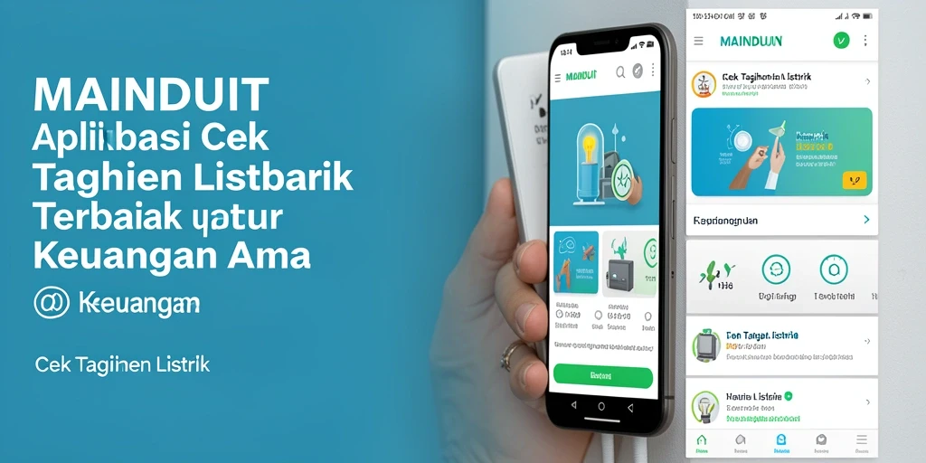Antarmuka aplikasi MAINDUIT untuk cek tagihan listrik.