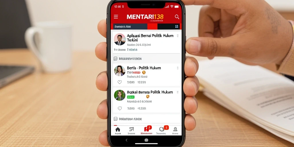Tampilan antarmuka MENTARI138 dengan berita politik terkini.