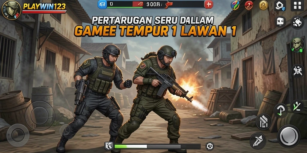 Antarmuka pertempuran PLAYWIN123 yang menegangkan dan dinamis